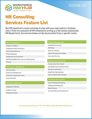 Feature List for Outsourcing Human Resources in Michigan