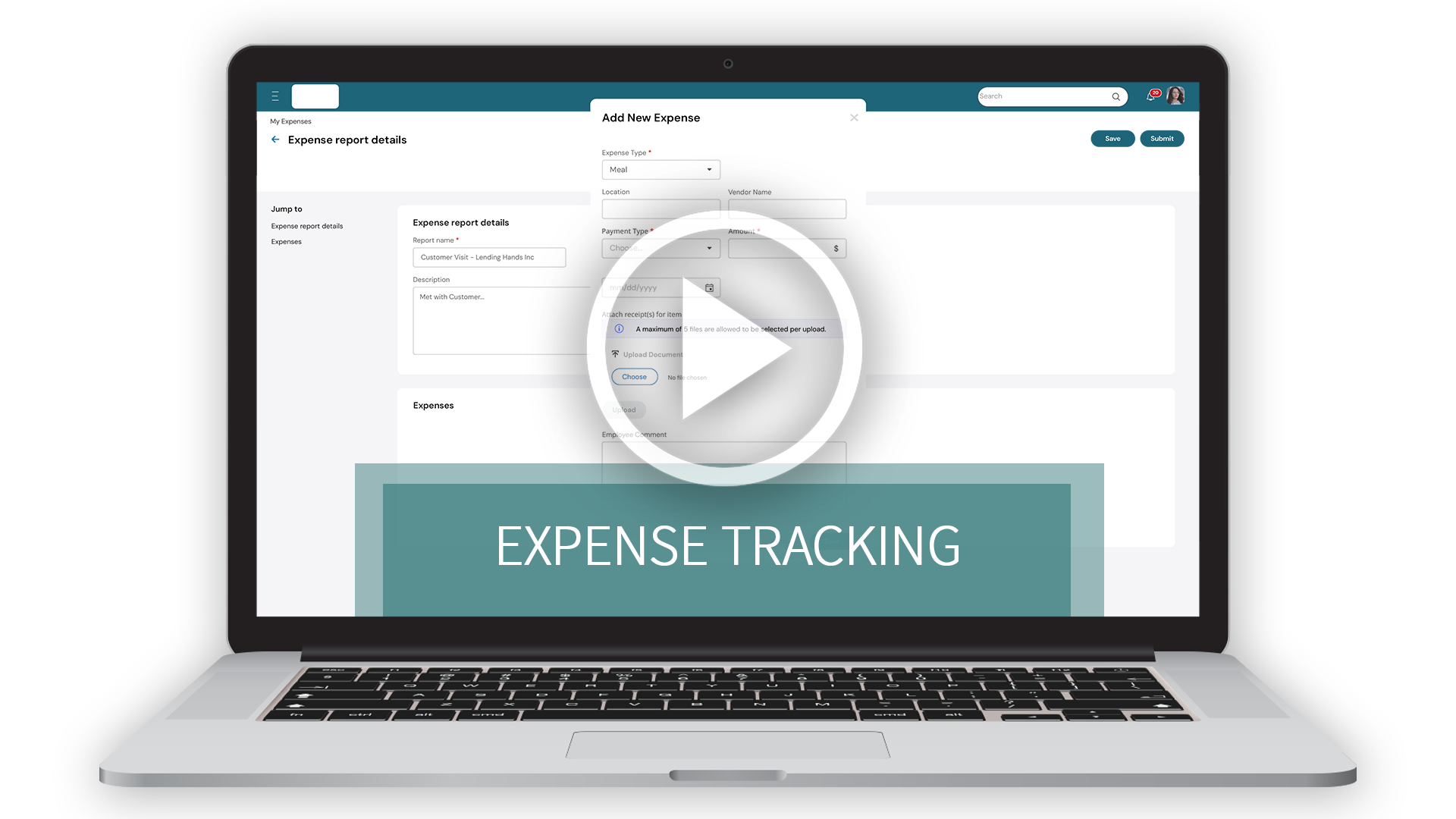 Expense Tracking Demo Video Recording