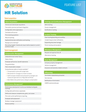 Michigan Human Resources Feature List